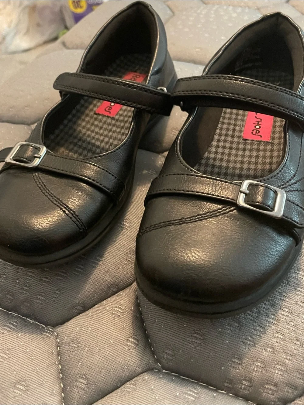 Rachel Black Mary Jane Dress Shoes with Buckle Strap
